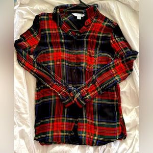 Gap Christmas plaid button up